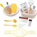 Banneton Bread Proofing Basket Set,9" Round & 10" Oval Banneton Baskets,Sourdough Bread Baking Tools Kit with Sourdough Accessories,Sourdough Starter Kit Gifts for Bakers Women Wife Mom