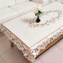 57 Inch X 86 Inch Oblong Tablecloth, Vintage Embroidery Flower Lace for Wedding Party Dining Restaurant Home Decoration Table Cloth Rectangular