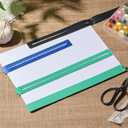 Flutesan 4 Pcs Magnetic Pattern Holder Set - 8.5 & 11.75 Inch Foldable Chart Keeper Magnetic Ruler, Cross Stitch Knitting Crochet Accessories