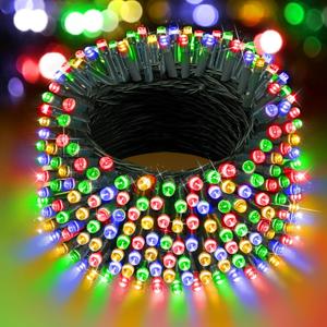 XURISEN 280 LED String Lights,108FT Plug in Christmas Lights Indoor/Outdoor Waterproof, 8 Modes & Memory Twinkle Green Wire Fairy Lights Decor for Home Party Wedding (Multi color) 