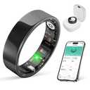 Smart Ring Health Tracker, Sleep/Exercise Monitoring, iOS /Android Compatible, IP68 Water Resistance, No Subscription Required, 5-Day Battery Life, Suitable for Both Women and Men (Black, 8)