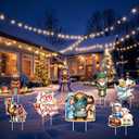8 Pcs Christmas Nativity Scene Outdoor Yard Signs with Stake, Jesus Birth Manger Scene Religious Christmas Decorations for Lawn Pathway Outdoor Garden Decors