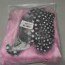 VLUV Pink Halloween Costumes Set, Women's Halloween Retro Satin Jacket Set with Scarf Headbands Glasses Accessories