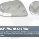 X AUTOHAUX Car Rear View Left Driver Side Mirror Cover Cap Replacement Gray for Toyota Mark x Reiz 2005-2007 Fits W/Turn Signal Models Mirror Guard Covers Exterior Decoration Trims