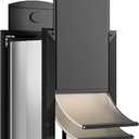 Heavy Duty Dog Door for Wall, Energy Efficient Doggie Door with Aluminum Frame, Telescoping Tunnel, Double Magnetic Flaps and Two Sliding Lock Panels, Easy to Install, Black, Large