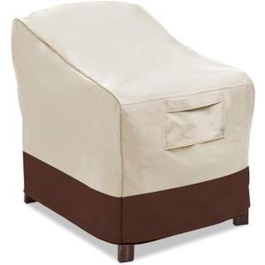 Vailge Patio Chair Covers, Lounge Deep Seat Cover, Heavy Duty and Waterproof Outdoor Lawn Patio Furniture Covers (Large, Beige & Brown)