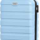 AnyZip Luggage PC ABS Hardside Lightweight Suitcase with 4 Universal Wheels TSA Lock Carry-On 20 Inch Light Blue