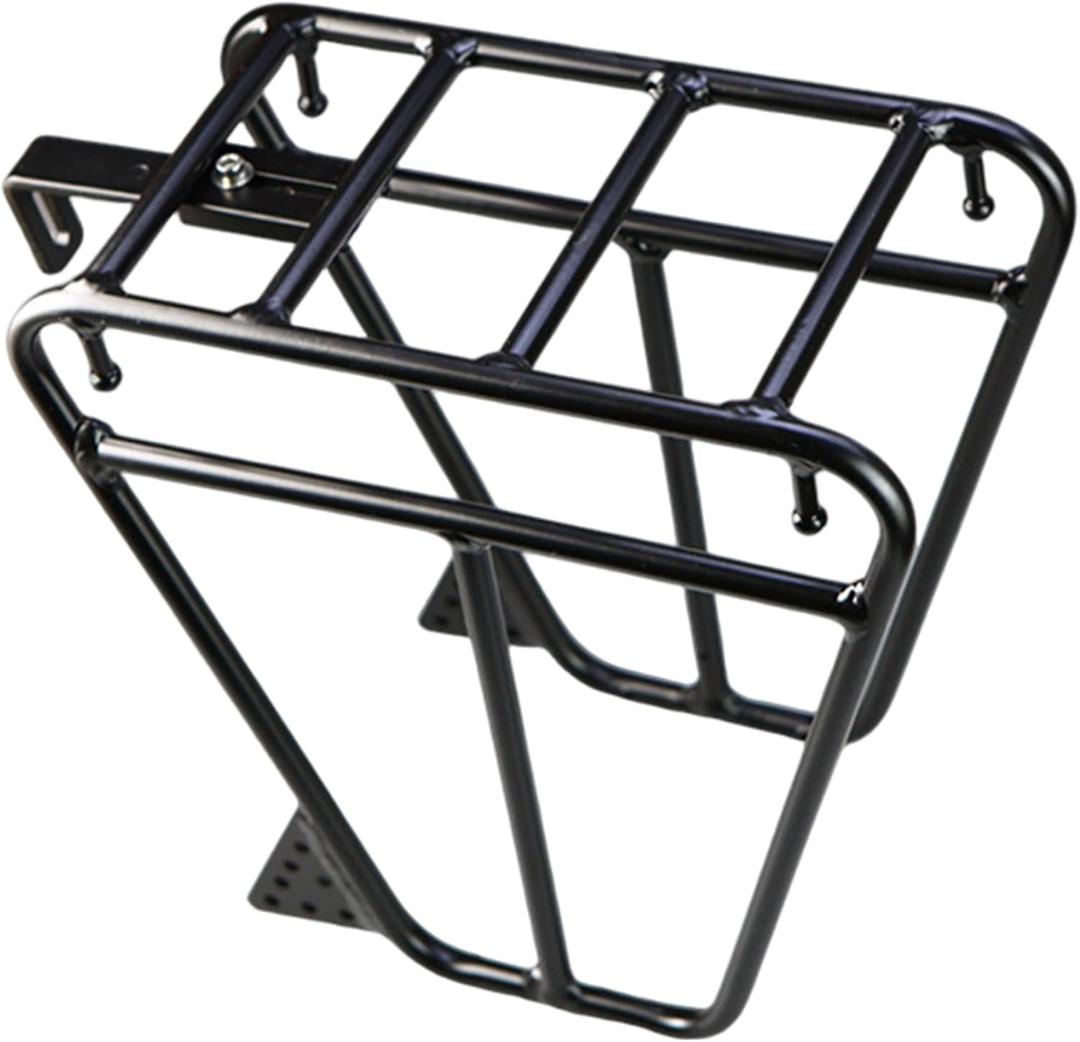 Yeory Front Bike Rack, Heavy Duty Aluminium Alloy Multipurpose Trapezoidal Design Bike Cargo Rack with Adjustable Connecting Rod for Cargo Luggage, Front