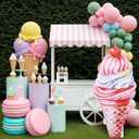 Colingmill 3 ft Ice Cream Martini Birthday Decorations Cute Dessert Party Cardboard Cutouts Birthday Background Decor for Ice Cream Candy Summer Baby Shower Wedding Party Supplies Decor