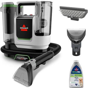Bissell Little Green Proheat Pet, Portable Deep Cleaner with Heated Cleaning Technology, Self-Cleaning Tough Stain Tool and Pet Pro Oxy Triple Action Formula Included, 3969