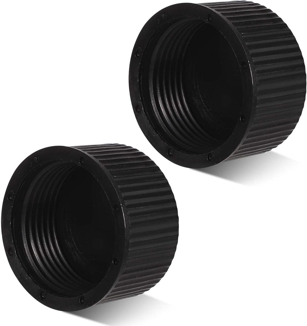 2pcs Sand Filter Drain Cap with 2pcs Sealing Gasket, Plastic Pool Filter Drain Cap Pool Sand Filter Parts Sand Filter Drain Plug for Hayward Pool Filter Parts SPA Swimming Pool (Black)