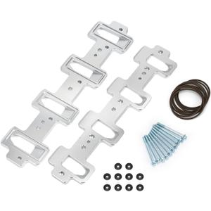 Rectangle Intake Manifold Adapter Plates For LS1 Cathedral Port Cylinder Head to LS3 LSA ZL1 CTS-V Silver