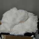 Ultra Soft Cozy Faux Fur Throw Blanket, Fuzzy Plush Thick Bubble Blanket, Luxury Fluffy Blanket for Couch, Sofa, Bedroom, and Living Room, 50x60 Inches, Cream White