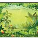 LYWYGG 7x5ft Vinyl Animation Jungle Photography Backdrops Photo Background Kids Photo Studio Props Backdrops Safari Newborn Photography Props Party Backdrop Safari Party Decorations Baby CP-35 Green