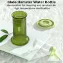 Mini&moe Hamster Water Bottle No Drip 4 oz Guinea Pig Water Bottle for Glass Tank with Stand Leak Proof Small Animal Water Dispenser for Gerbil Chinchilla Ferret Squirrel Hedgehog