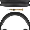 Geekria Protein Leather Headband Pad Compatible with Bowers & Wilkins Px7 S3/ Px8 S2 Headphones, Replacement Band Repair Part (Black)