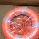 Lifebuoy Set 20Inch Life Preserver Ring and Water Floating Lifesaving Rope 98.4FT,Swim Foam Buoy,Swimming Pool Safety Throwing Ring with Perimeter Rope,Throwable Flotation Device