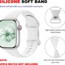 2 x 3 In 1 Waterproof Privacy Case for Apple Watch 10 With Band 46mm,Water Proof Face Cover Built-in Anti Spy Tempered Glass Screen Protector & Silicone Soft Bands for iWatch Series 10(Clear/White, 46mm)