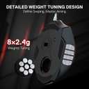 Redragon M908 Impact RGB MMO Gaming Mouse, Optical Wired Ergonomic Mouse with Max 24,000 DPI, High Precision, 18 Programmable Macro Shortcuts, Comfort Grip, Black & White