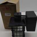 Motion Sensor Porch Light with GFCI Outlets, 11.4'' Dusk to Dawn Outdoor Wall Light Black, 3 Modes Front Door Exterior Light Fixture Waterproof Outside Light Wall Mount for House Garage