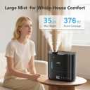 JRD Humidifiers for Bedroom, Ultrasonic Humidifier 4L for Large Room, Cool Mist Top-Fill, 40H Run, 12H Timer, 360 Nozzle, Aroma Diffuser, 7-Color Night Light for Home, Office, Baby, Pets, Plants