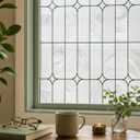 ADD.HERES Window Privacy Film, 3D Stained Glass Window Film, 23.6x35.4in