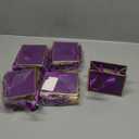 Yeaqee 50 Pcs Mini Metallic Foil Gift Bags with Handles 4x4.75x2.25'' Tiny Thank You Favor Bag Bulk with Tag for Back to School Wedding Baby Shower Birthday Summer Party(Purple, Gold)