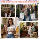Paterr 6 Pcs Mother's Day Hummingbird Gifts for Women Mom, Canvas Tote Bag Makeup Bag Print Blanket Socks 16oz Glass Coffee Cup with Straw Cute Keychain for Birthday Girls Daughters Sister