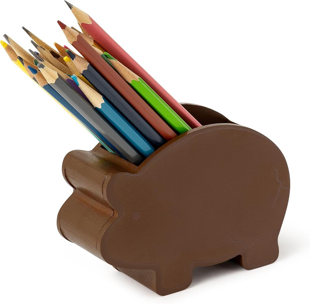 4 x MALLMALL6 Mexico Pig Pencil Holder - Cute Piggy Wooden Pen Holder, Back to School Funny Caddy Case Gift for Kids, Durable Desktop Storage Organizer for School Classroom Teacher Office