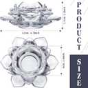 meekoo 12 Pcs Crystal Glass Lotus Candle Holders Lotus Crystal Tealight Candle Holders for Christmas Home Decor Wedding Party