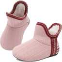 LeIsfIt Toddler Slippers Boys Girls Cozy Warm House Shoes Kids Non-slip Winter Slipper Booties Slip on Plush Lining Sock Slippers 6-12