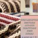 CHUNFO Womens Strip Ankle Socks Cute Athlete Ribbed Colorful Slouch Crew Cotton Casual Sock Size5-10.5 (6pack,black,blue,purple,grey,red,brown)