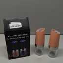 XinXu Gravity Electric Pepper and Salt Grinder Set, Adjustable Coarseness, with LED Light, One Hand Automatic Operation (Set/Black X) (2.5*2.5*7.9inch)