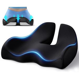 Benazcap X Large Memory Seat Cushion for Office Chair Ergonomic Cushions Butt Pillow for Pressure Relief Sciatica & Pain Relief Memory Foam for Long Sitting for Gaming Chair and Car Seat