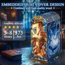 Book Nook Kit, DIY Miniature House 3D Wooden Puzzle with LED Light, Fantasy Bookstore Bookshelf Decor for Adults, Teens & Beginners, Gift for Book Lovers