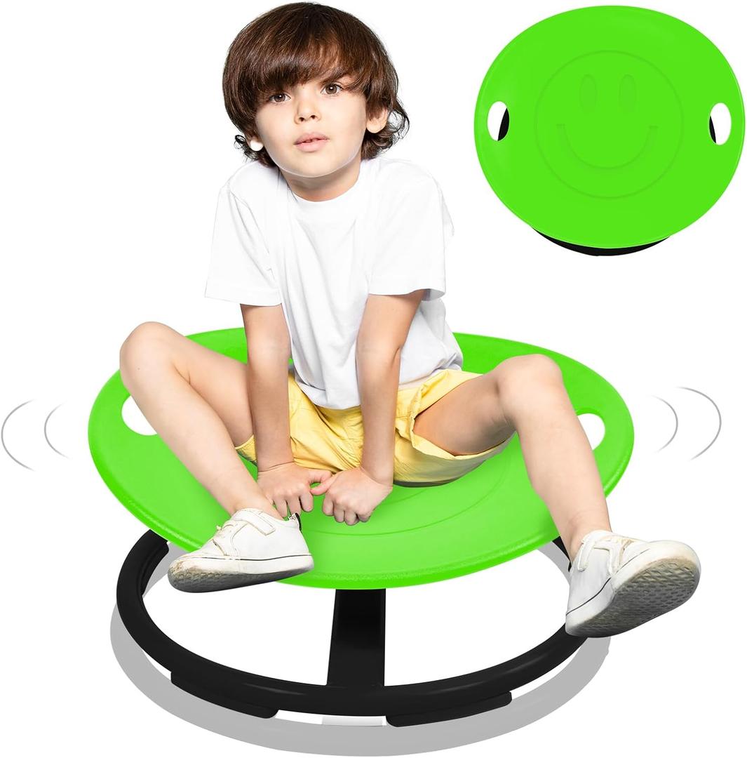 AOBOTE Spinning Chair for Autistic Kids, 360° Silent Rotation Kids Sensory Chair, Durable PP Autism Swivel Chair, Sensory Integration Training Body Coordination Toy, Large
