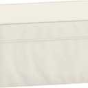 The Cotton Ottoman Slipcover Replacement. It Fits Pottery Barn PB Basic Ottoman. Dense Cotton Sofa Footstool Cover (Beige)