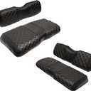 XUANYUDG0769 Golf Cart Front and Rear Seat Covers for EZGO RXV 2008-up OEM Ordinary Front Seat and Aftermarket Common Rear Seat Kits, No Stapler Vinyl Leather Diamond EZGO RXV Seat Covers