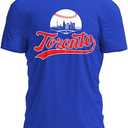 TeeStock Toronto Baseball Shirt Cityscape Fan T-Shirt with Urban Skyline Graphic Size L in Youth