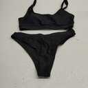 KerryKreey High Waisted Bikini Sets for Women Tummy Control Swimsuit Push Up Crop Top 2 Piece Teen Girls Bathing Suits L