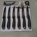 2 x Cuisinart C55-6PCSBK 6-pc. Ceramic Coated Steak Knife Set (Black), Black, 8.7"