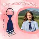 GHTIYLP Ties for Women Pre-tied Adjustable Womens Tie, Strap Striped School Girl Tie for School Uniform Graduation Office (Blue)