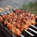 12 Pack Kebab Skewers 22 Inch BBQ Barbecue Skewers Stainless Steel Sticks Heavy Duty Large Wide Reusable with Nonslip Wooden Handle Ideal for Shish Kabob Chicken Shrimp and Vegetables