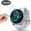 Poyiccot Compatible with Fenix 8 43mm Screen Protector, Tempered Glass Screen Protector Waterproof HD Clear Film Compatible for Garmin Fenix 8 43mm Accessories, 3Pack