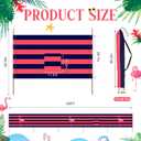 Cinnvoice 20ft Flamingo Beach Windscreen Set Long Privacy Screen with 6 Hardwood Poles Rubber Mallet and Carry Bag Portable Beach Fence Wind Blocker for Summer Outdoor Sand Wind Protection