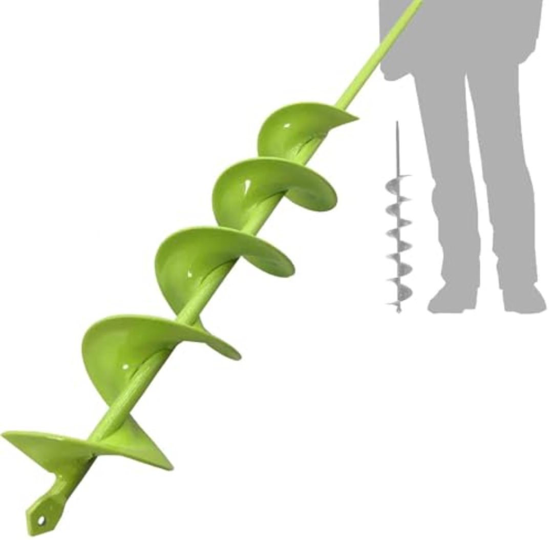 TCBWFY 3x24 Inch Auger Drill Bit for Planting,Easy Planter Garden Auger for Bulbs, Bedding Plants & Post Holes - Compatible with 3/8" Hex Drive