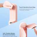 JISULIFE Handheld Mini Fan, 3 IN 1 USB Rechargeable Portable Fan [12-19 Working Hours] with Power Bank, Flashlight, Pocket Design for Travel/Summer/Concerts/Lash, Gifts for Women (Pink)