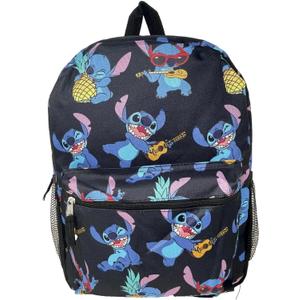 Fast Forward Disney Lilo & Stitch Pineapple & Guitar Print 16 Inch Kids Backpack