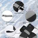 Caracaleap Toddler Kids Snow Mittens Waterproof Ages 2-7, Thinsulate Warm Boys Girls Winter Ski Mittens for Kids (Black)