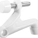 HOMOTEK 8 Pack Hinge Pin Door Stoppers, Adjustable Deluxe Heavy Doorstops for Top of Door, White Rubber Bumper Tips